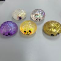 Squishies fantôme citrouille amusants, jouet à presser anti-stress, jouet squishy boule scintillante, fantôme effrayant d'Halloween pour cadeaux