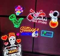Enseigne néon LED extérieure personnalisée avec logo, livraison rapide, en acrylique, sans MOQ, pour décoration de chambre, anniversaire, mariage, fête
