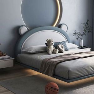 Cama de Día Moderna y Cómoda de Madera Maciza con Diseño Adorable de Oso para Niños y Niñas, Estructura Resistente para Dormitorio Infantil - Product Image 5