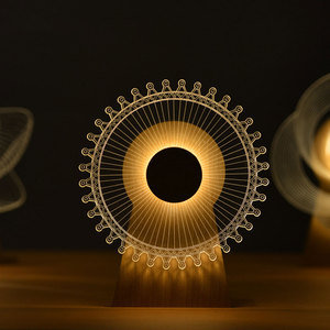 Boîte à musique rotative en bois cadeau créatif USB Rechargeable <span class=keywords><strong>moulin</strong></span> à vent Table lampe de nuit décoration de la maison - Product Image 3