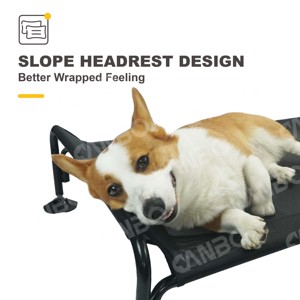 Mesh transpirable elevada al aire libre Camas para perros grandes Refrigeración Mascota cama de campamento perro - Product Image 6