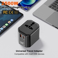 Worldplug All-in-One PD QC 18W 20W çoklu fiş seyahat adaptörü 1A1C ile hızlı şarj uluslararası dünya evrensel seyahat adaptörü
