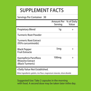 Vente flash : capsules de curcuma noir, complément alimentaire, mélange exclusif, soutient la santé globale, améliore le métabolisme, capsules - Product Image 2