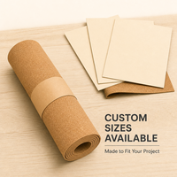 MUSEN Rouleau de liège à motif végétal à grain fin de 6 mm, sensible au toucher, taille personnalisée pour la maison, le jardin, le bricolage, sous-couche de sol, tapis de construction