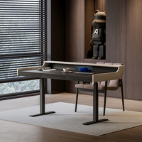 Bureau de travail à domicile aux spécifications personnalisables, design moderne, table élévatrice intelligente, style piano, bureau à hauteur variable