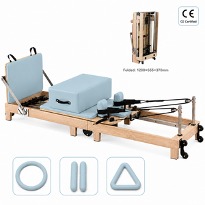 Jereathy <span class=keywords><strong>Pilates</strong></span> Reformer : Ensemble de machine de <span class=keywords><strong>Pilates</strong></span> Reformer pliable - Product Image 1