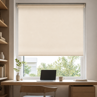 Stores à enroulement modernes en tissu personnalisé avec chaîne à billes manuelle, filtrant la lumière et offrant une protection de l'intimité pour chambre et salon