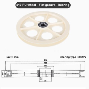 Polea de PU D510 para Cable, Diámetro Interior 75mm, Ancho 44mm, 1 Ranura, Garantía de 12-18 Meses, Personalizable, OEM, Marca SenGuang - Product Image 2