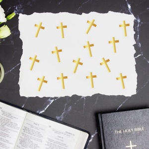 Etiqueta Adhesiva con Cruz Dorada <span class=keywords><strong>para</strong></span> Sobre de <span class=keywords><strong>Bautizo</strong></span>, Sello <span class=keywords><strong>para</strong></span> Tarjeta de <span class=keywords><strong>Bautizo</strong></span>, Etiqueta Decorativa con Forma de Cruz <span class=keywords><strong>para</strong></span> Fiesta de <span class=keywords><strong>Bautizo</strong></span> - Product Image 4