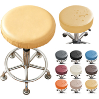 Housse de chaise en cuir PU et élasthanne, extensible, amovible, avec fond élastique, imperméable, antidérapante, résistante à la décoloration, décoration moderne pour la maison, banquet