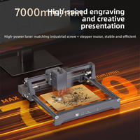 Machine de gravure laser fibre CNC compacte K15 à 2 têtes refroidie par air pour verre - Nouvelle lumière rouge et bleue avec caméra, prend en charge le format DXF