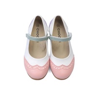 Chaussures de princesse classiques en cuir verni bordeaux à nœud Mary Jane personnalisées en usine pour enfants et filles