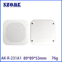 Boîtier de contrôle en plastique ABS 89*89*53mm pour télécommande WiFi intelligente IP54, boîtier de haut-parleur de diffusion vocale