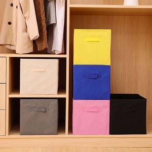 Boîtes de rangement en tissu non tissé avec logo personnalisé, pliables, pour vêtements, jouets, etc. - Product Image 1
