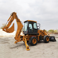 Pengiriman Gratis EURO5 Mesin Diesel EPA Backhoe Loader 4x4 Cina Mini Retroexcavadora Loader Bekas Backhoe Loader untuk Dijual