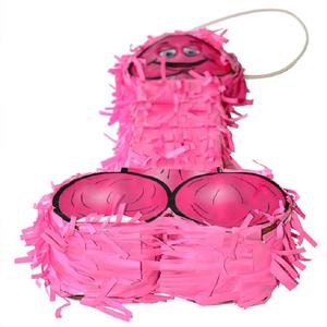 Pinata pénis rose pour enterrement de vie de jeune fille, décoration de fête à thème, pinata pénis, vente chaude - Product Image 2
