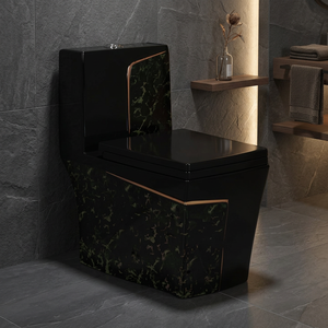 WC monobloc en céramique pour le marché chinois, à siphon en S, avec abattant à fermeture lente, à poser au sol - Product Image 2