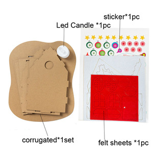 Nhà Giáng Sinh bằng giấy thủ công tự làm mới với đèn trang trí Giáng Sinh cho trẻ em, đồ dùng ngày lễ - Product Image 3