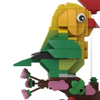 Bloques de Construcción Educativos Personalizados, Lindos Mini Loros Enamorados, 50 Piezas, Rompecabezas de Animales de Plástico ABS, Juguete de Ladrillos para Niños