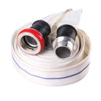 Équipement de pompier 1-6 "tuyau d'incendie en toile de pouce tuyau d'incendie doublé de caoutchouc PVC PU avec tuyau d'incendie de couplage Storz Machino 2.5 pouces