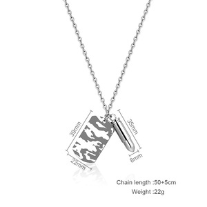 סגנון היפ הופ חרוט חרוט תג כלב תליון שרשרת קישורים אישיות כדור אביזרים צורה גיאומטריים צורה גיאומטרית - Product Image 6