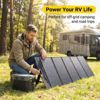 Panneau solaire pliable 600W, 12 pièces, conception 6x2, 19,8-39,6V avec câble de 5M pour station d'alimentation portable, camping-car, camping, usage domestique d'urgence