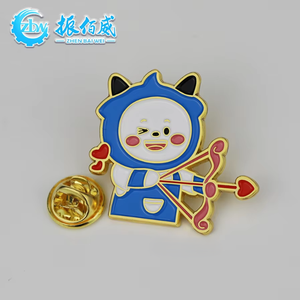 Spilla in smalto 3D personalizzata con personaggio <span class=keywords><strong>anime</strong></span>/cartone animato, finitura oro/argento - Crea la tua spilla in smalto - Product Image 1