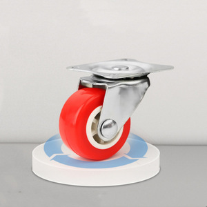 Furniture Casters 1 To 3 Inch PVC <b>Swivel</b> Wheels Plate Mount Durable Industrial Design - Product Image 1