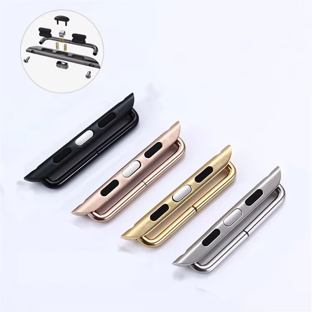 316 Stainless Steel Spring Bar Metal Clasp for Apple Watch Series 6 7 8 Band Connectors for Apple Watch Accessories