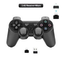 Controlador de Juegos, Gamepad Inalámbrico de 2.4G con Receptor USB, Joystick para PS3/4, Teléfono Móvil iOS y Android, Tableta, Mini PC, Computadora