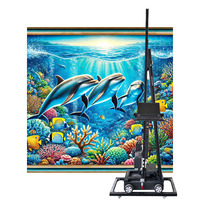 Máquina impresora de pared de inyección de tinta 3D Vertical, máquina de pintura Mural, impresora de papel tapiz para decoración de pared de imagen de gran tamaño