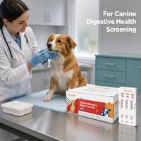 Kit de test combiné multiplex pour la détection de maladies canines (CPV, CCV, GIA Ag) – Résultat rapide en 2 minutes – Cassette de diagnostic vétérinaire pour cliniques vétérinaires