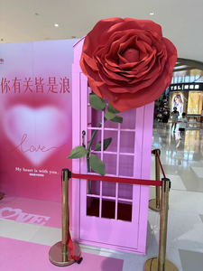 Fiori giganti impermeabili enorme rosa artificiale rossa per san valentino decorazione anniversario matrimonio decorazione centro commerciale - Product Image 3