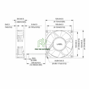 Peng fornitura elettronica sconto IC chip nuovo DA08015B24HR <span class=keywords><strong>8015</strong></span> 24V 0.18A 8CM - Product Image 2
