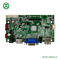 Placa controladora LCD de alta definición V53 con 2 puertos USB, control táctil AV USB, puerto serie RS-232