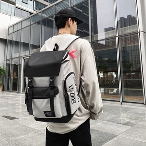 Men's Fashion <b>Large</b> <b>Capacity</b> <b>Backpack</b> Trendy Business School Travel Bag Zipper Laptop Bag - Product Image 4