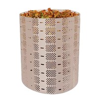 Bac à compost extérieur en HDPE de 220 gallons pour jardin, cour, aménagement paysager, composteur cylindrique DIY