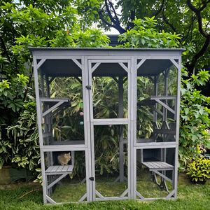 Modern Solid Wood <strong>Cat</strong> House Outdoor Weatherproof Large Wooden <strong>Cat</strong> Cage Luxury Pet Enclosure Kennel Villa <strong>for</strong> <strong>Garden</strong> Cattery - Product Image 4