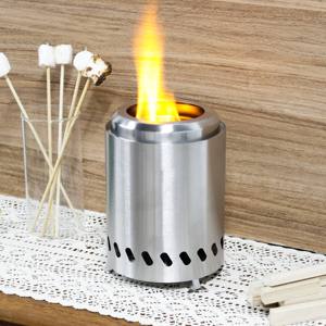 5 ''peint en acier inoxydable 304 foyer de table Camping en plein air Portable chauffage au bois jardin Patio BBQ baril poêle - Product Image 4