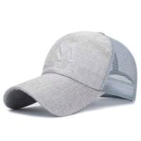 Personalizado de alta calidad de 5 paneles de algodón bordado Logo malla Snap Back gorra de béisbol, clásico liso camión Gorras, hombres deportes gorra de camionero