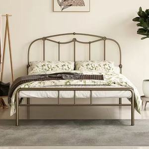 โครงเตียงเหล็กสีขาว โครงเตียงเหล็กแบบคู่ เฟอร์นิเจอร์ห้องนอนเรียบง่าย - Product Image 3