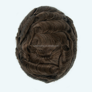 EMEDA Prothèses capillaires pour hommes en cheveux humains 100% naturels, avec ligne de cheveux super naturelle et base mono de qualité, disponibles en grande quantité, couleur noire - Product Image 3