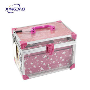 <span class=keywords><strong>Estuche</strong></span> de acrílico para cosméticos para niños, caja de <span class=keywords><strong>maquillaje</strong></span> rosa para exposición de princesas - Product Image 5