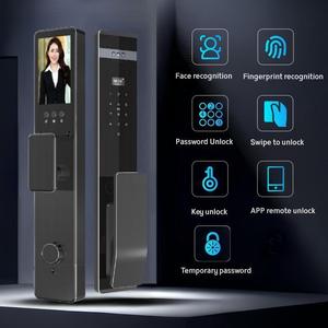 Nuevo diseño de puerta impermeable al aire libre cerradura de seguridad electrónica huella digital cerradura de puerta inteligente digital con cámara y huella digital - Product Image 2