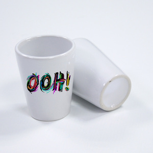 Topjlh Venta al por mayor de alta calidad 1,5 oz Sublimación blanca Tazas de cerámica Impresión personalizada Pequeña sublimación cónica <span class=keywords><strong>Taza</strong></span> en blanco - Product Image 2