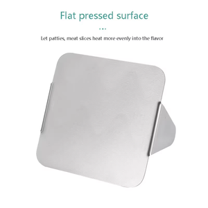 Outil de cuisine antiadhésif en acier inoxydable Presse à hamburger Presse à viande carrée Presse à hamburger manuelle pour hamburgers - Product Image 5