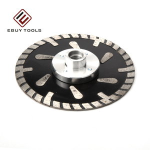 Lame de <span class=keywords><strong>scie</strong></span> diamantée turbo à segments de protection en forme de goutte d'<span class=keywords><strong>eau</strong></span> de 4,5 pouces et 5 pouces avec bride pour granit, pierre, brique et bloc - Pressage à chaud - Product Image 5