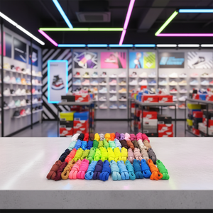 Customizable High Quality 8mm Width 120cm Single Layer <strong>Samples</strong> Polyester Shoe Laces 18 Colors Flat for <strong>Sneakers</strong> - Product Image 2