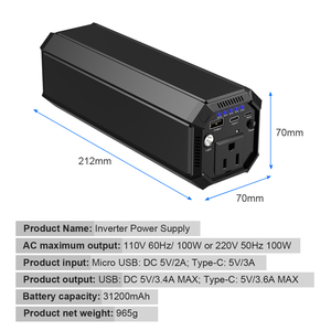 100W Nhanh Chóng Sạc 330wh Công Suất Cao Ngoài Trời Năng Lượng Lưu Trữ UPS 110V/220V Di Động Điện Thoại Di Động Sạc Cho Kinh Doanh Du Lịch - Product Image 5