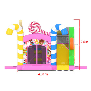Castillo Inflable Comercial para Niños con Tobogán, Casa Inflable con Diseño de Dulces, Castillos Inflables - Product Image 2
